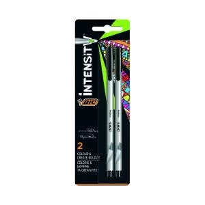 Bic Intensity Fineliner Pen Medium Tip Black Pack of 2 964823 BC53811