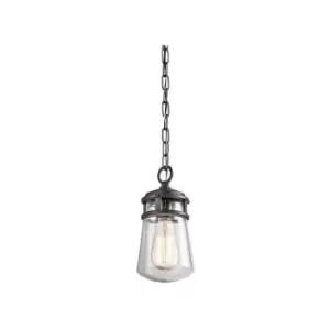 Elstead - Lyndon - 1 Light Small Outdoor Ceiling Chain Lantern Architectural Bronze, E27