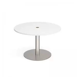 Eternal circular meeting table 1200mm with central circular cutout