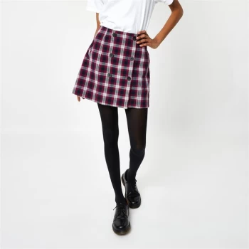 Jack Wills Bonita Check Mini Skirt - Navy