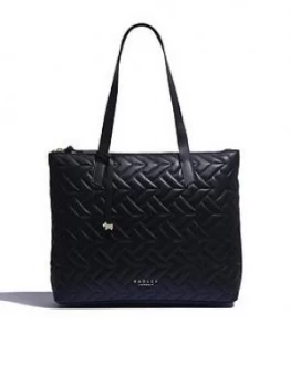 Radley Wood Street Quilted Large Ziptop Tote Bag - Black