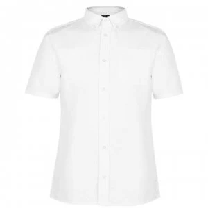 Firetrap Short Sleeve Oxford Shirt Mens - White