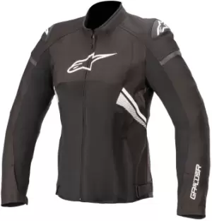 Alpinestars Stella T-GP Plus R V3 Air Ladies Motorcycle Textile Jacket, black-white, Size S for Women, black-white, Size S for Women