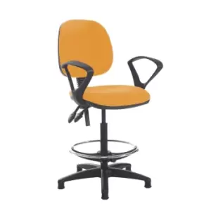 Dams MTO Jota Draughtsmans Chair with Fixed Arms - Costa Blue