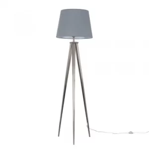 Nero Floor Lamp with XL Grey Aspen Shade