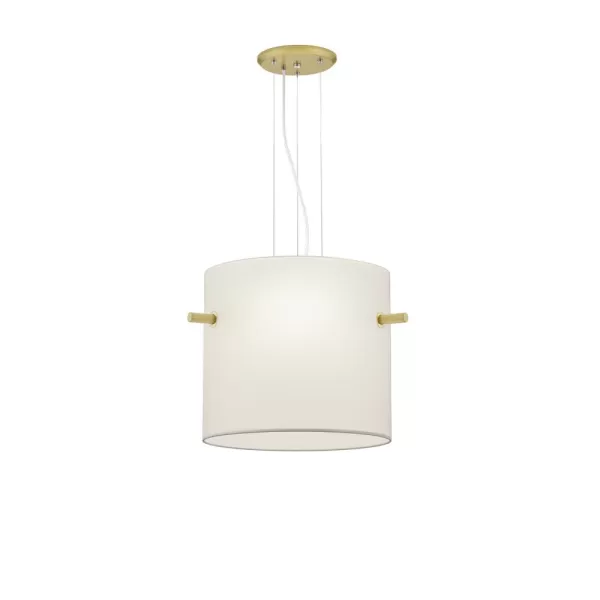 Camden Modern 3 Light Cylindrical Pendant Ceiling Light Brass Matt