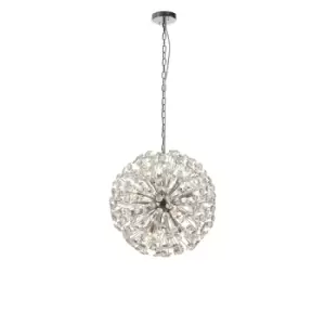 Salisbury Ceiling Pendant 50cm Sphere 12 Light G9 Polished Chrome, Crystal