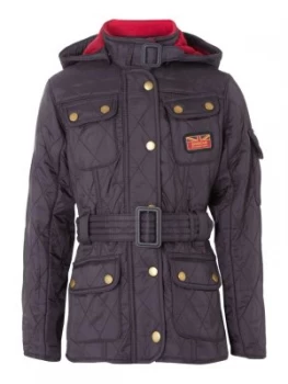 Barbour Girls Viper 4 Pocket Quilted Jacket Blue