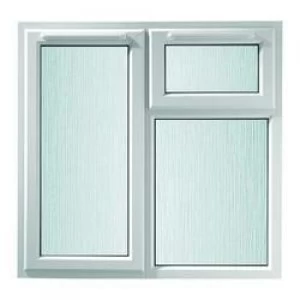 Wickes Upvc Casement Window White 1190 x 1010mm Lh Side Hung and Top Hung Obscure Glass