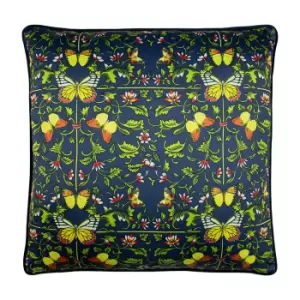 Potage Botanical Cushion Navy, Navy / 50 x 50cm / Polyester Filled