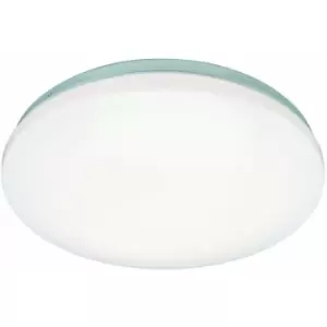 IP44 Bathroom Round LED Bulkhead Ceiling Light 16W Warm White Lamp Gloss White