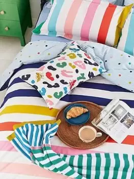 Joules Rainbow Stripe Cushion