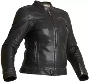 Halvarssons Orsa Ladies Motorcycle Leather Jacket, black, Size 40 for Women, black, Size 40 for Women