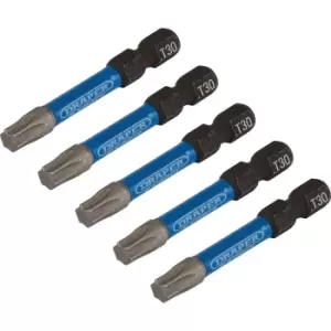 Draper Expert Impact Torx Screwdriver Bits T30 50mm Pack of 5