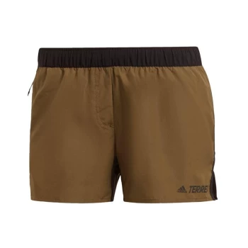 adidas Terrex Primeblue Trail Running Shorts Womens - Focus Olive