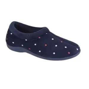 Sleepers Womens/Ladies Sophie Velour Slippers (6 UK) (Navy)