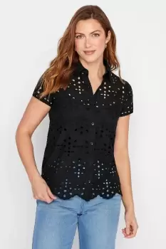 Tall Broidery Short Sleeve Shirt