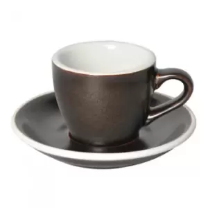 Espresso cup with a saucer Loveramics Egg Gunpowder, 80 ml