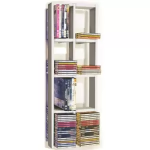 Techstyle Iris Double Wall 152 Cd / 64 DVD / Bluray Storage Frame Shelf White