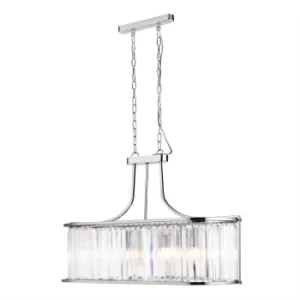 Victoria 5 Light Bar Pendant Chrome, with Glass, E27