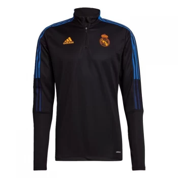 adidas Real Madrid Tiro Training Top Mens - Black