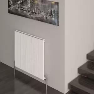 Monza Horizontal Single Aluminium Radiator 600x660 3063 BTUs Textured White - White