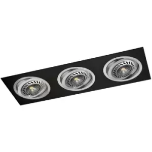 Cristal Record Lighting - Cristal Helium QR111 Triple Recessed Downlight Light Black