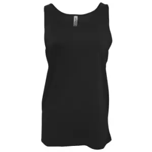 Canvas Adults Unisex Jersey Sleeveless Tank Top (2XL) (Black)