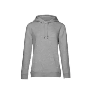 B&C Womens/Ladies Organic Hoodie (XS) (Grey Heather)