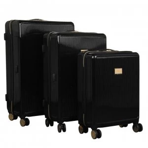 Dune Olive Hard Black Suitcase