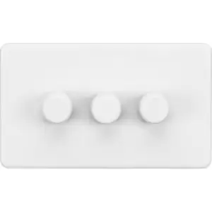 MLA Knightsbridge 3 Gang 2-Way 10-200W Trailing Edge Dimmer Matt White - SF2183MW