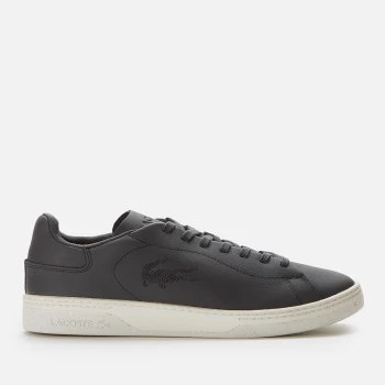 Lacoste Mens T-Clip 0120 3 Leather/Suede Court Trainers - Off White/Dark Green - UK 9