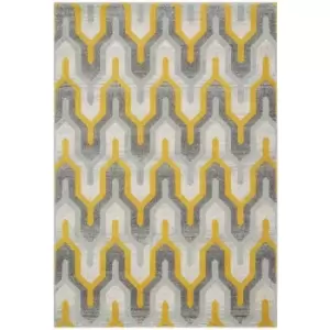 Asiatic Nova Rug Geo Yellow - 200x290cm - Grey/Yellow