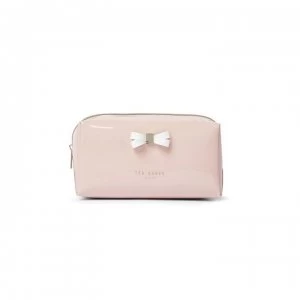 Ted Baker Eulali Bow Detail Make Up Bag - dusky pink