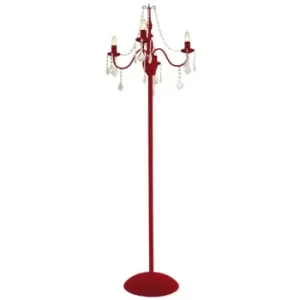 Linea Verdace Ardini 4 Light Multi Arm Floor Lamp Red