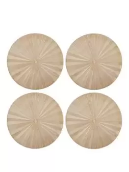 Mikasa Mk Round Placemat Set Of 4 Gold Pu