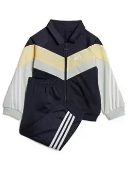 adidas Favourites Toddler Boys 3 Stripe Tricot Tracksuit, Black, Size 2-3 Years