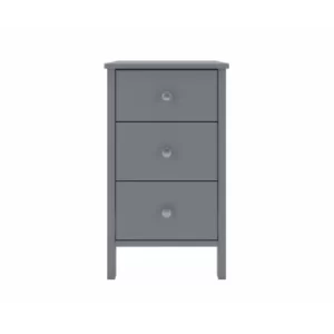 Steens Tromso 3 Drawer Bedside Table, Grey