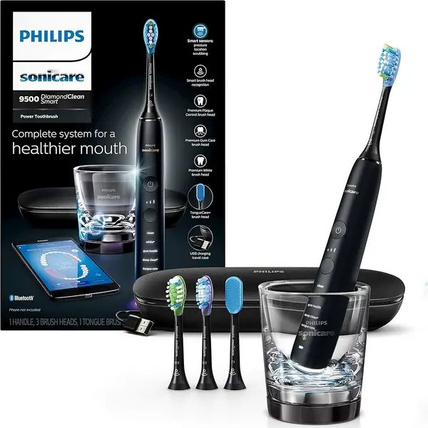 Philips Sonicare Smart HX9924/12 DiamondClean Black Sonic Electric Toothbrush