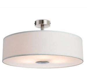 3 Light Semi Flush Light Cream, E27