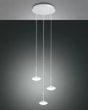 Hale LED Cluster Pendant Ceiling Light White Glass