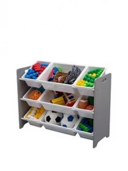 Mysize 9 Plastic Bin Organizer- Grey