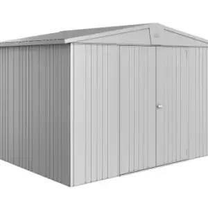 Biohort Europa Metal Garden Shed 10ft3 x 7ft4 Size 5 - Metallic Silver