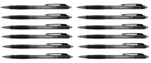 Q-Connect Retractable Ballpoint Black Pen (Pack of 10)