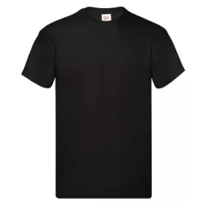 Fruit Of The Loom Mens Original Short Sleeve T-Shirt (3XL) (Black)