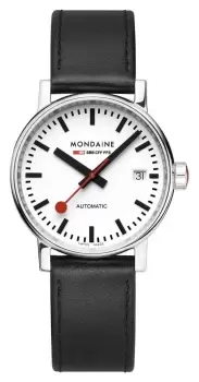 Mondaine MSE.35610.LBV Evo2 Automatic 35mm Black Leather Watch