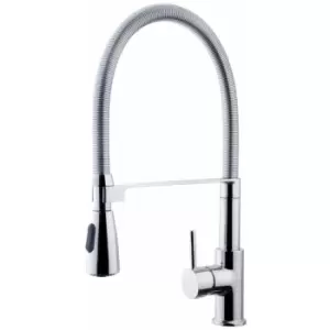 Wickes - Simeto Monobloc Pull Out Kitchen Sink Mixer Tap - Chrome