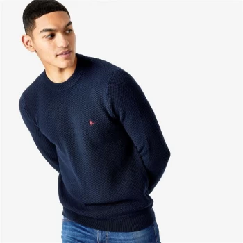 Jack Wills Stitch Crew Neck Jumper - Navy