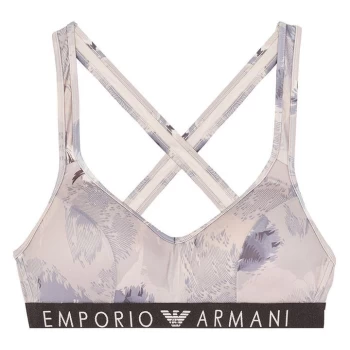 Emporio Armani Knitted Padded Bralette Pink Size L Women