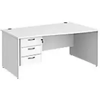 Dams International Wave Desk MP16WRP3WH 1,600 x 725 x 800 - 990 mm